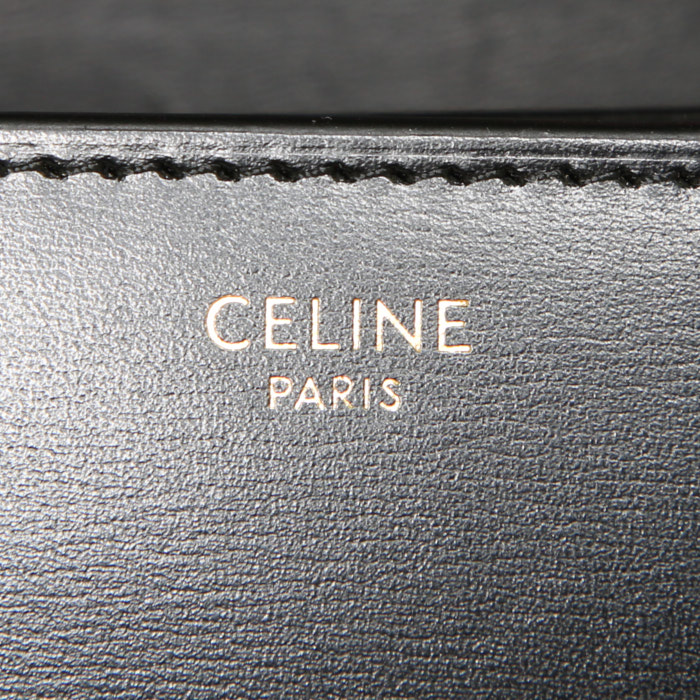 Sac à main Celine Classic Box Teen en cuir box noir - Detail D3