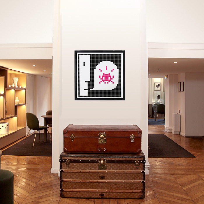 INVADER (Né en 1969), Alert (pink) - 2020 - Detail D5