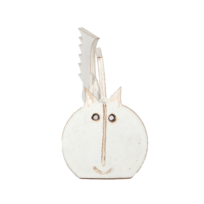 Bruno Gambone, "Cat", big sculpture in glazed stoneware, signed, from the 1970/80's - Detail D1