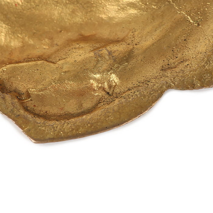 Line Vautrin, "Mignonne allons voir si la rose" brooch, in gilded bronze, monogrammed, from the 1950/60's - Detail D2