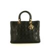 Dior Lady Dior large model handbag in black leather cannage - 360 thumbnail