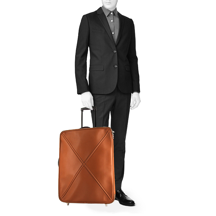 Valise Loewe Cross Trolley en cuir gold - Detail D1