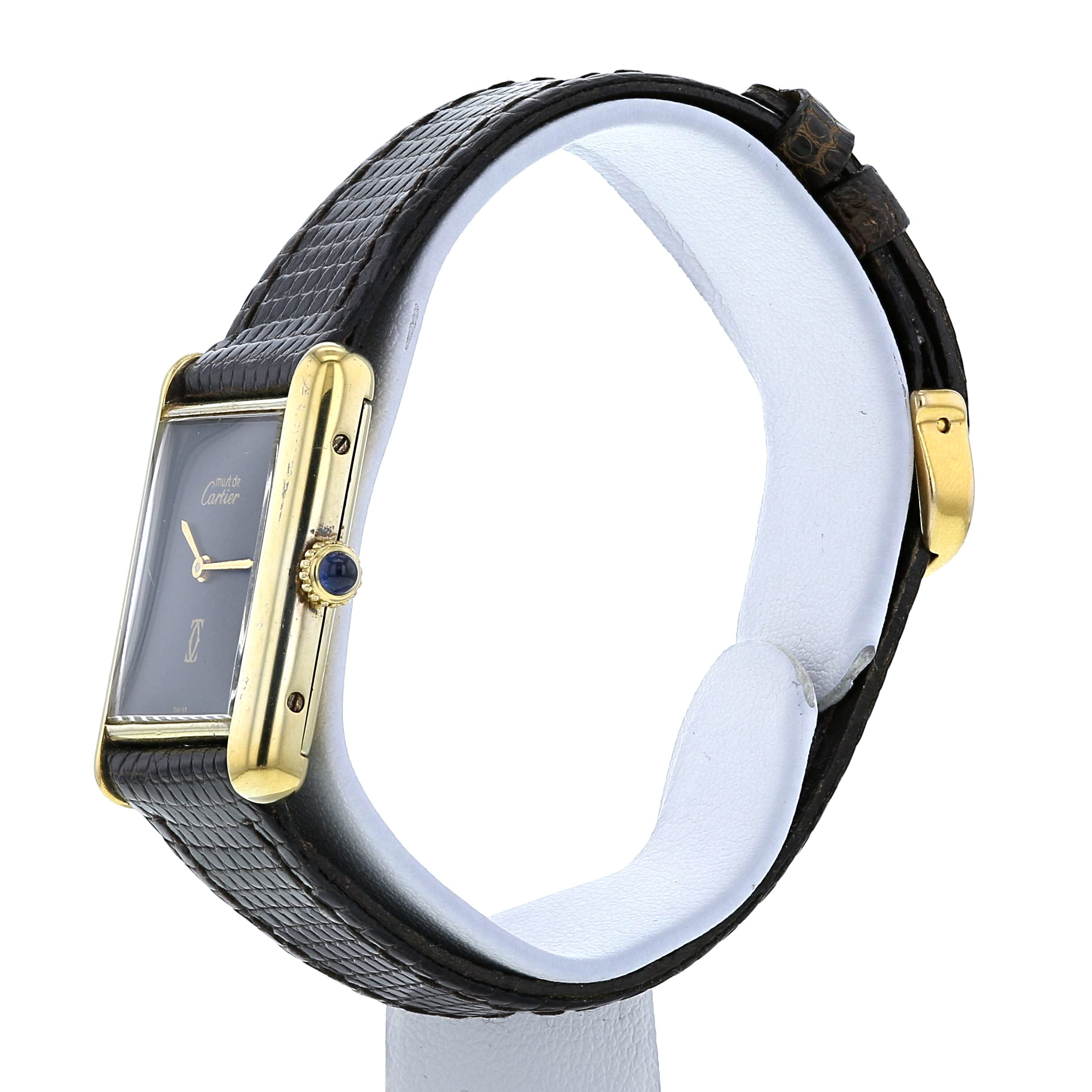 Montre Cartier Tank Must en vermeil Vers  1990 - Detail D4