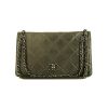 Chanel Mademoiselle bag worn on the shoulder or carried in the hand in grey quilted leather - 360 thumbnail