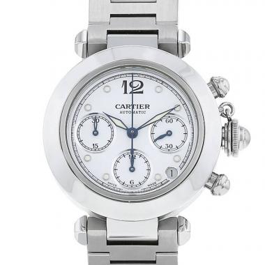 Reloj Cartier Pasha Chrono de acero Ref :  2412 Circa  1999