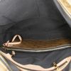Sac cabas Louis Vuitton Carry It en toile monogram marron et cuir naturel - Detail D2 thumbnail