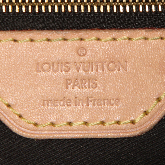 Shopping bag Louis Vuitton Carry It in tela monogram marrone con decoro graffiti e pelle naturale - Detail D3