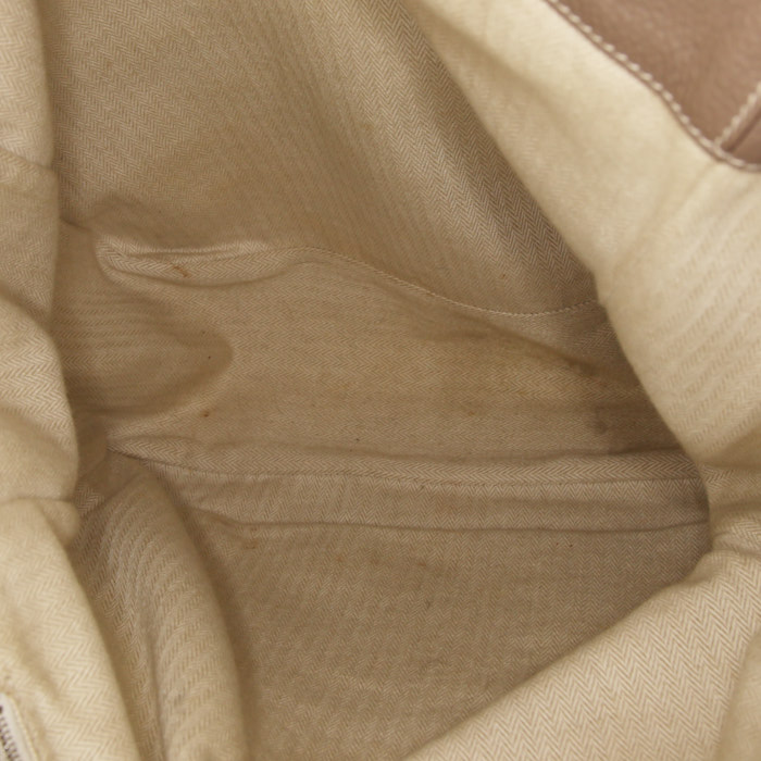Sac cabas Hermes Marwari en cuir togo étoupe - Detail D2