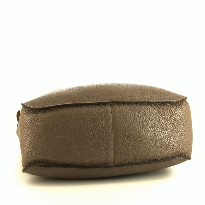 Sac cabas Hermes Marwari en cuir togo étoupe - Detail D4