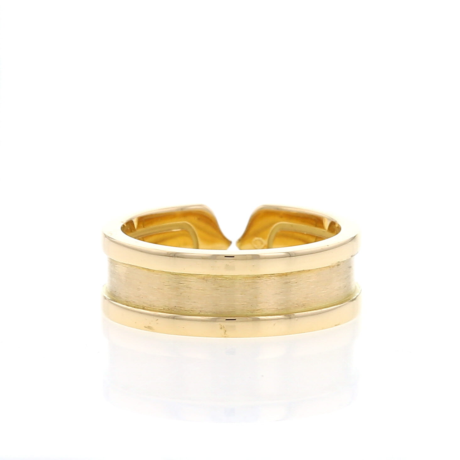 Open Cartier C de Cartier small model ring in yellow gold and diamonds - Detail D3