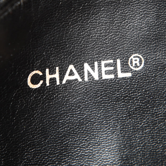 Borsa Chanel Vintage in pelle nera - Detail D3