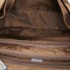 Gucci shoulder bag in beige monogram canvas and blue leather - Detail D2 thumbnail