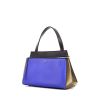Celine Edge handbag in black, blue and taupe leather - 00pp thumbnail