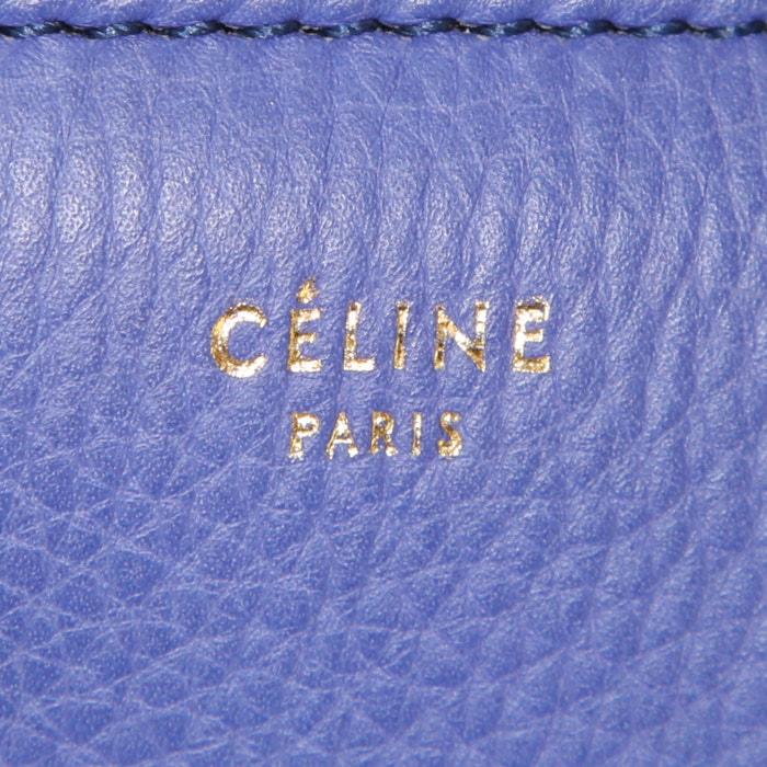 Borsa Celine Edge in pelle nera blu e color talpa - Detail D5