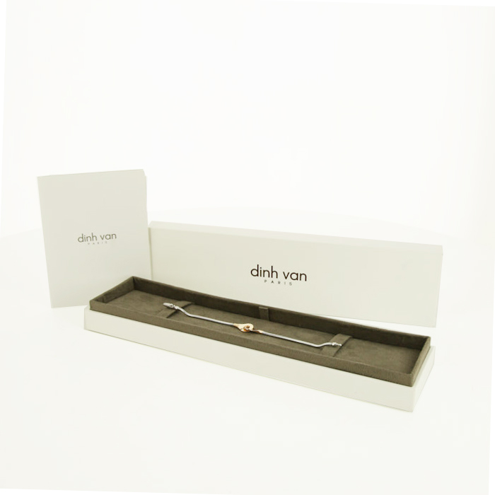 Brazalete Dinh Van Menottes R10 en oro rosa y plata - Detail D5