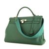 Hermes Kelly 40 cm handbag in malachite green togo leather - 00pp thumbnail
