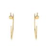 Cartier Juste un clou large model hoop earrings in pink gold and diamonds - 00pp thumbnail