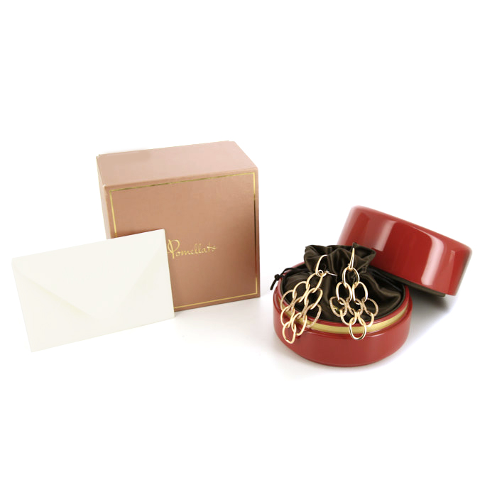 Orecchini mobili Pomellato Brera in oro rosa e diamanti color cognac - Detail D2