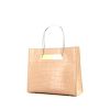 Shopping bag Balenciaga Cable in pelle beige rosato simil coccodrillo - 00pp thumbnail