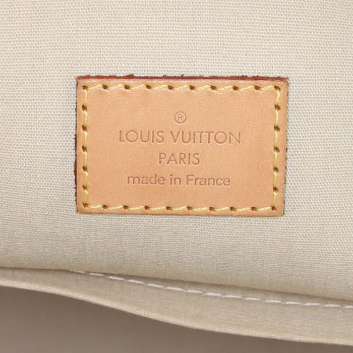 Borsa Louis Vuitton Alma in pelle monogram con stampa bianca verniciato - Detail D3