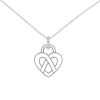 Poiray Coeur Entrelacé large model necklace in white gold and diamonds - 00pp thumbnail