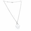 Poiray Coeur Entrelacé large model necklace in white gold and diamonds - Detail D2 thumbnail