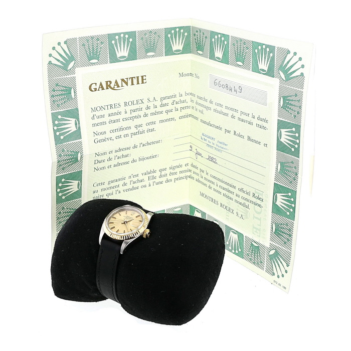 Montre Rolex Lady Oyster Perpetual en or et acier Ref :  6917 Vers  1982