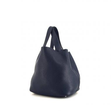 Sac à main Hermes Picotin 22 cm en cuir togo bleu