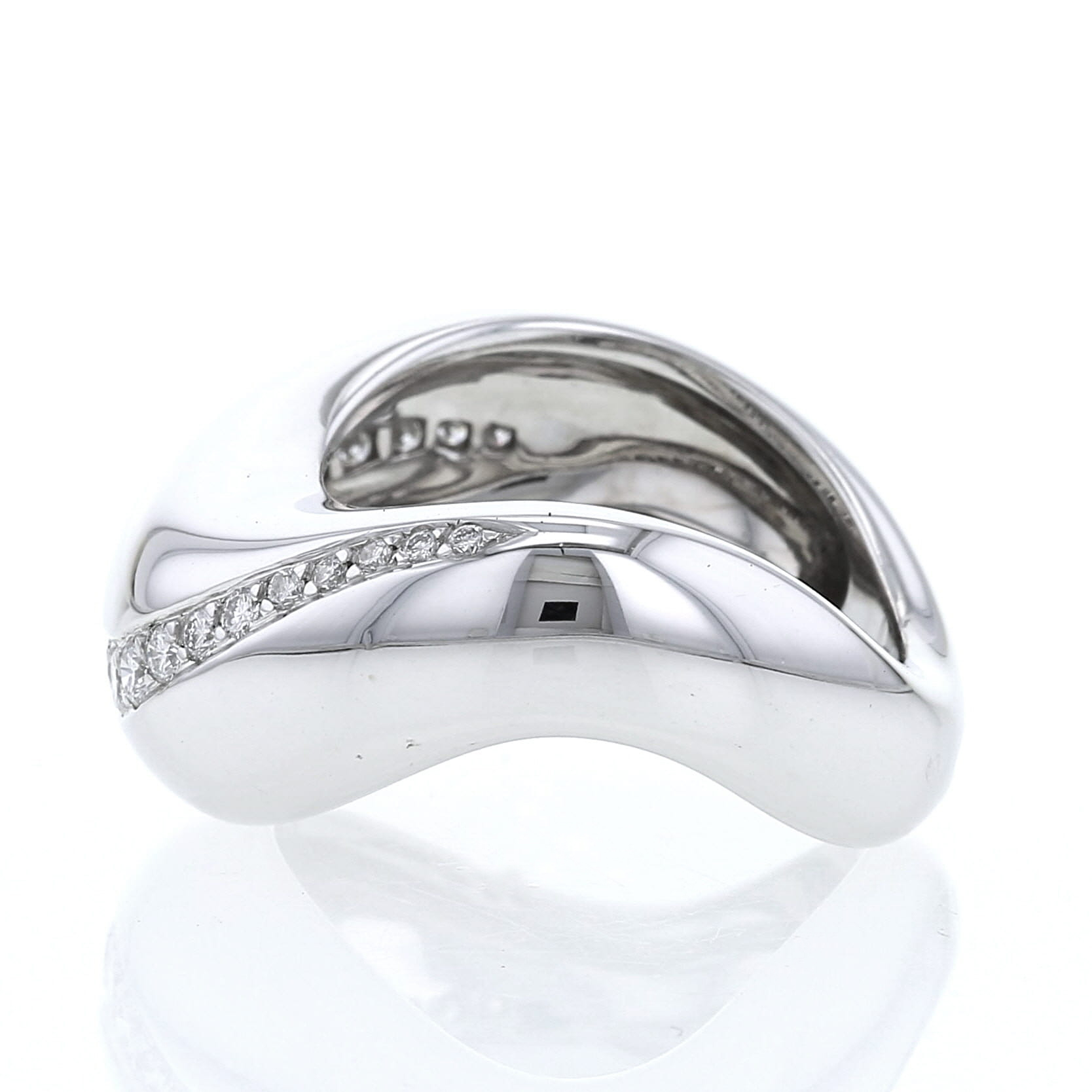 Anello Fred Mouvementée in oro bianco e diamanti - Detail D1