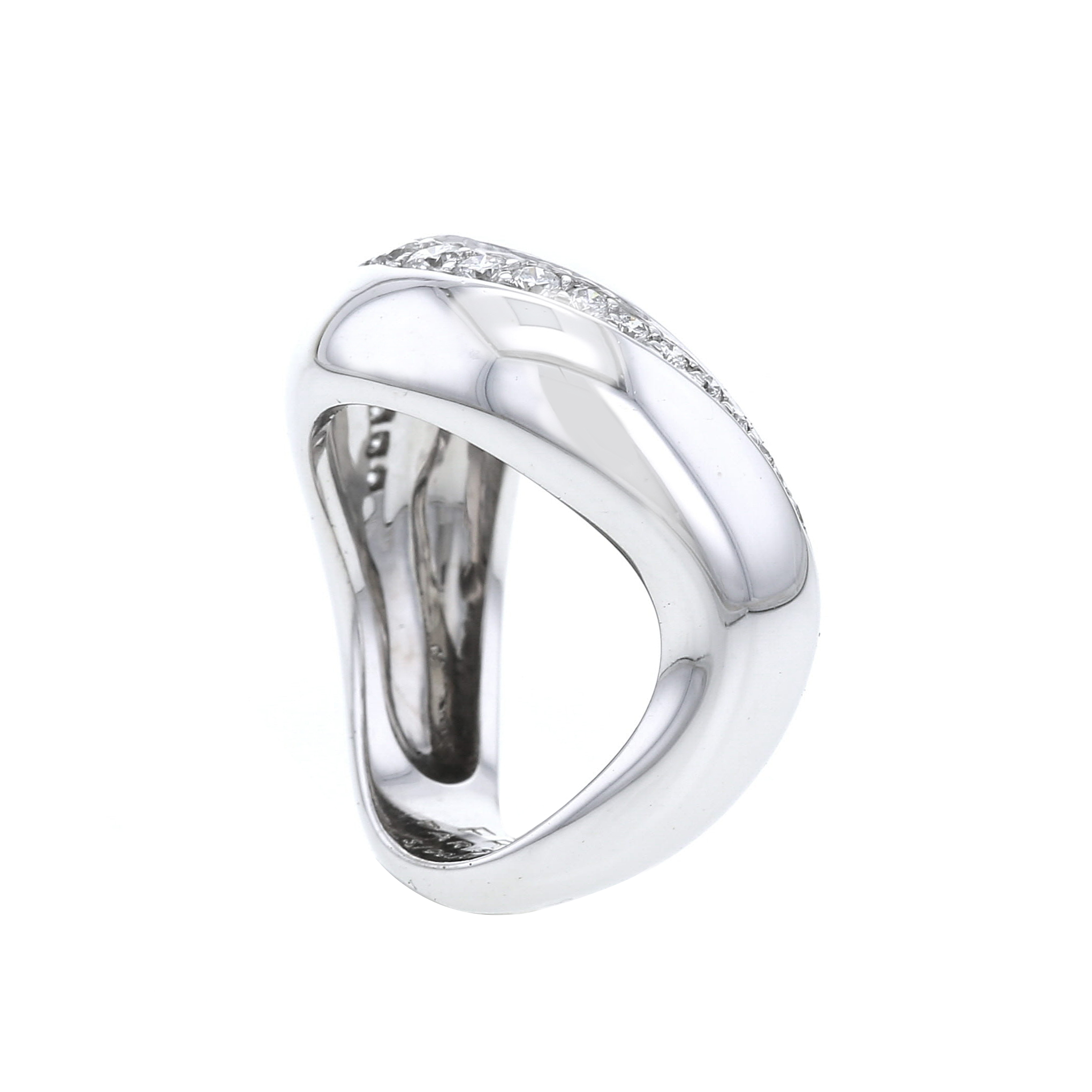 Anello Fred Mouvementée in oro bianco e diamanti - Detail D3