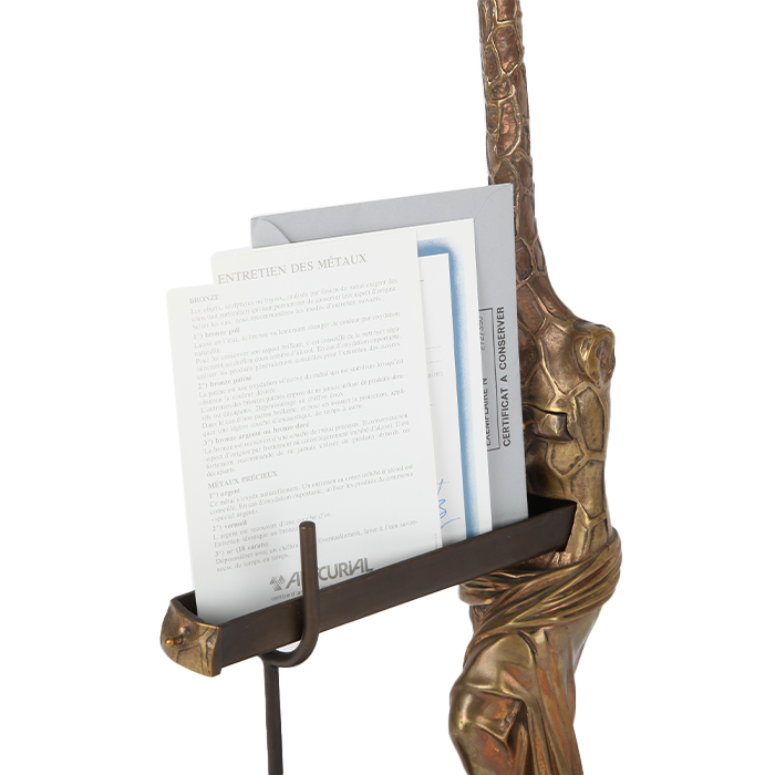 Salvador Dalí, "Vénus à la girafe”, sculpture in polished, gilded and patinated bronze, Artcurial limited edition of 350 copies, signed and numbered, certificate of authenticity, of 1990 - Detail D3