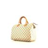 Louis Vuitton Speedy 30 handbag in azur damier canvas and natural leather - 00pp thumbnail