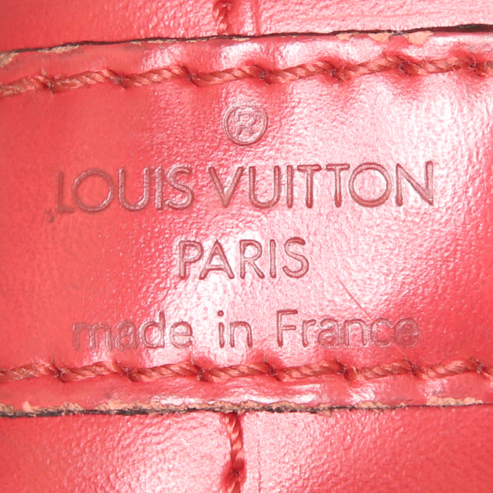 Borsa Louis Vuitton grand Noé in pelle Epi blu verde e rossa - Detail D3