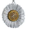Orecchini Buccellati Blossom Daisy in argento,  vermeil e diamanti color cognac - Detail D4 thumbnail