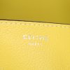 Celine Luggage mini handbag in yellow grained leather - Detail D3 thumbnail