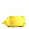 Celine Luggage mini handbag in yellow grained leather - Detail D4 thumbnail