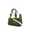 Sac à main Louis Vuitton Steamer Bag petit modèle en cuir vert-kaki beige et noir - 00pp thumbnail