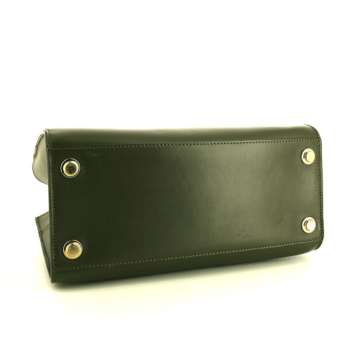 Borsa Louis Vuitton Steamer Bag modello piccolo in pelle verde kaki beige e nera - Detail D5