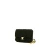 Bolsito-cinturón Chanel Timeless Extra Mini en lona acolchada negra - 00pp thumbnail