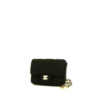 Chanel Timeless Mini clutch-belt in black quilted canvas