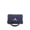 Sac à main Hermès Kelly 28 cm en cuir togo bleu-foncé - 360 Front thumbnail