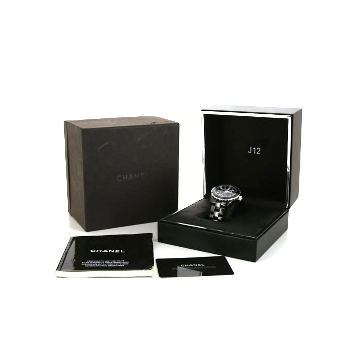 Chanel J12 watch in ceramic Ref:  H0585 Circa  2010 - Detail D2