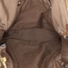 Bolso de mano Chloé Marcie en piel de pitón de color marrón glacial y cuero marrón - Detail D2 thumbnail