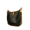 Hermes Evelyne shoulder bag in black togo leather and gold leather - 00pp thumbnail