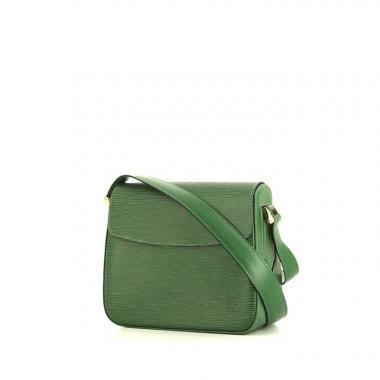 Borsa a spalla Louis Vuitton Buci in pelle Epi verde