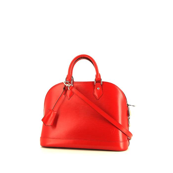 Louis Vuitton Alma Small Model Handbag in Red EPI Leather