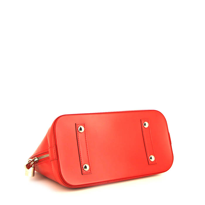 Louis Vuitton Alma small model handbag in red epi leather - Detail D5