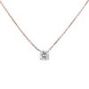 Atelier Collector Square necklace in pink gold and diamond (1,19 ct) - 00pp thumbnail