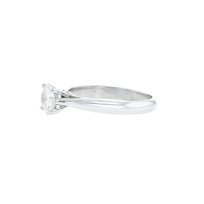 Bague solitaire en or blanc et diamant (0.87 ct) - Detail D1