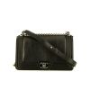 Chanel Boy shoulder bag in black quilted leather and black lizzard - 360 thumbnail